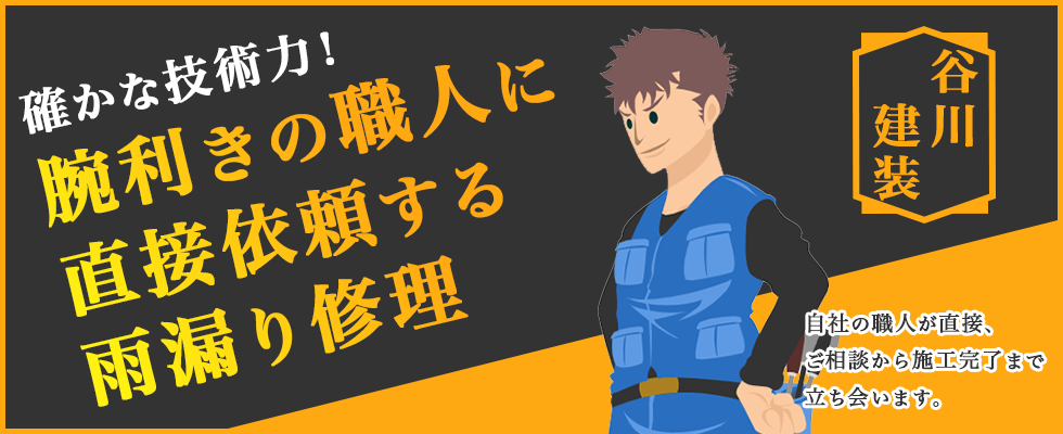 腕利きの職人に直接依頼する雨漏り修理